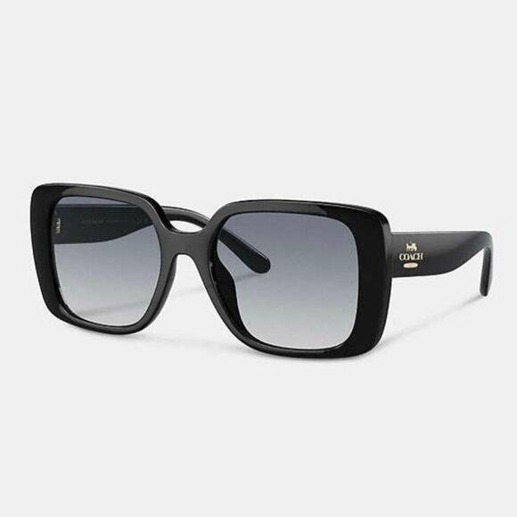 Coach Oversized Square Sunglasses Black Gradient Lenses CL907 NEW w/ Case!! - Picture 1 of 16
